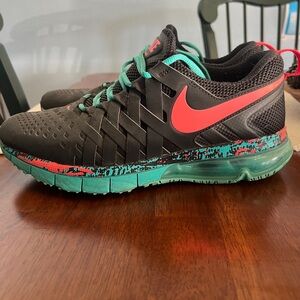 Nike Black and Teal Athletic Shoes